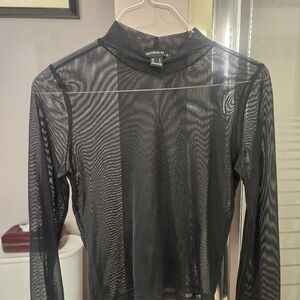 Streetwear Society Black Mesh Top